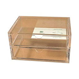 广博 收纳抽屉 塑料 文件盒 亚克力 桌面 收纳盒 K